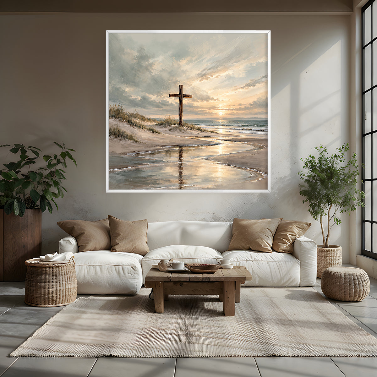 Sunset at the Cross Canvas