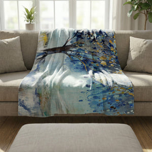 Abstract Cedar Blanket Blanket Clock Canvas