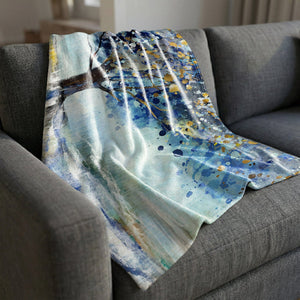 Abstract Cedar Blanket Blanket Clock Canvas