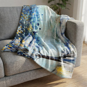 Abstract Cedar Blanket Blanket Clock Canvas