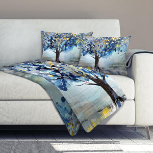 Abstract Cedar Dream Home Bundle Bundle 2 Cushions & 1 Blanket Clock Canvas