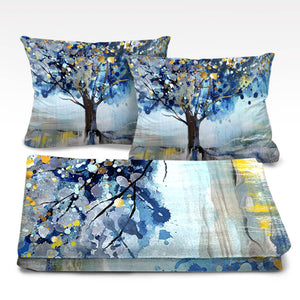 Abstract Cedar Dream Home Bundle Bundle 2 Cushions & 1 Blanket Clock Canvas