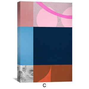 Abstract Collage Canvas Art Clock Canvas