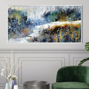 Abstract Currents Canvas Art Clock Canvas