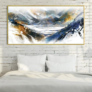 Abstract Dips Canvas Art Clock Canvas