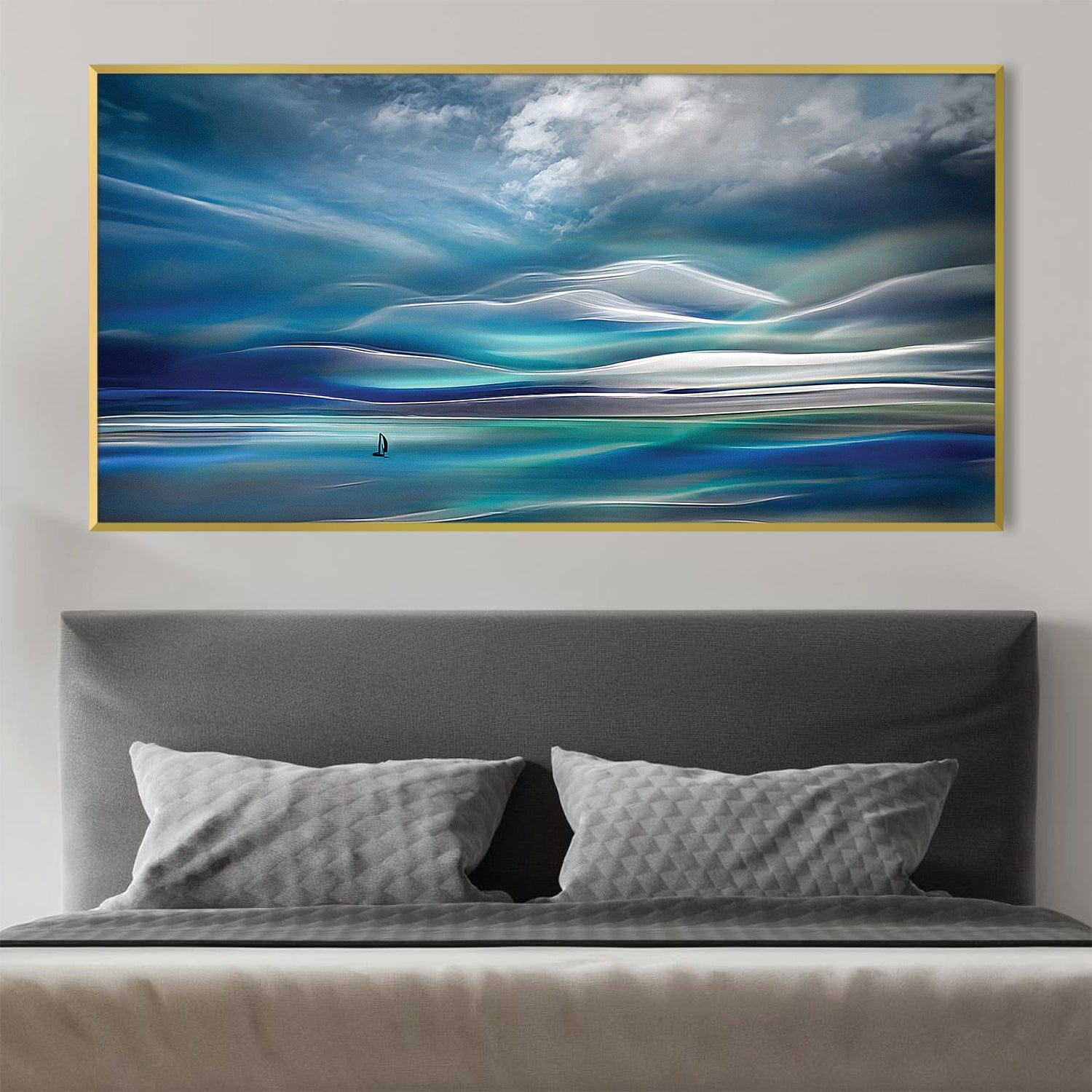 Abstract Lights Canvas Art Clock Canvas