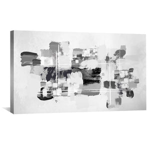 Abstract Noir Palette Canvas Art Clock Canvas