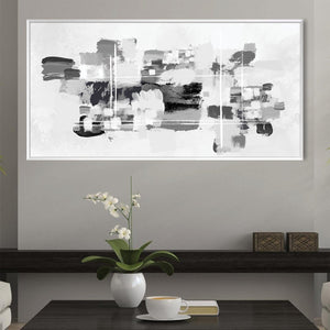 Abstract Noir Palette Canvas Art Clock Canvas