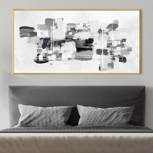 Abstract Noir Palette Canvas Art Clock Canvas