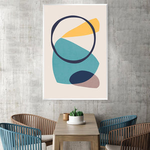 Abstract Shapes XII Canvas Art Clock Canvas