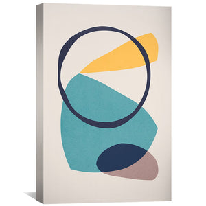 Abstract Shapes XII Canvas Art Clock Canvas