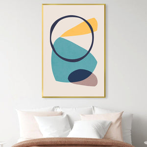 Abstract Shapes XII Canvas Art Clock Canvas