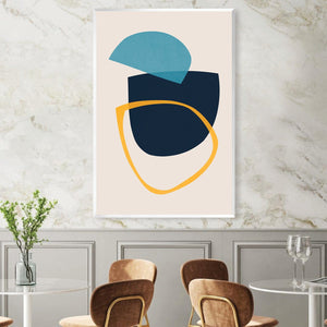 Abstract Shapes XIII Canvas Art Clock Canvas