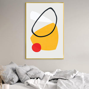 Abstract Shapes XIV Canvas Art Clock Canvas