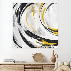Abstract Swirls Canvas Art Clock Canvas