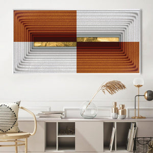 Abstract Topographies Canvas Art Clock Canvas