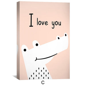 Adorable Greetings Canvas Art C / 12 x 18in / Canvas Clock Canvas