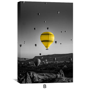 Adventure Yellow Canvas Art Clock Canvas