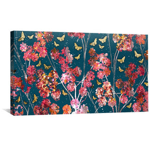 Aerial Bouquet Canvas Art Clock Canvas