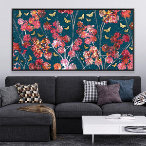 Aerial Bouquet Canvas Art Clock Canvas