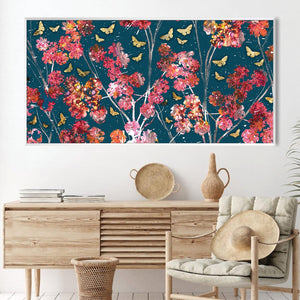 Aerial Bouquet Canvas Art Clock Canvas