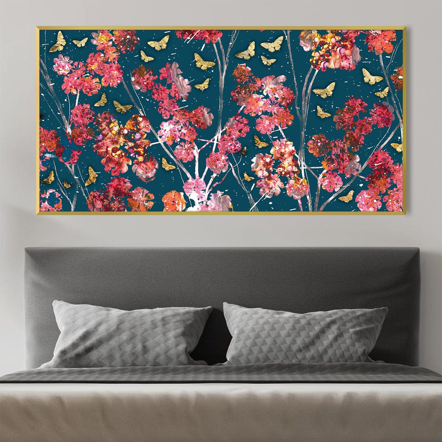 Aerial Bouquet Canvas Art Clock Canvas