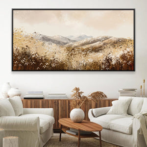 Amber Blooms Canvas Art 20 x 10in / Canvas Clock Canvas