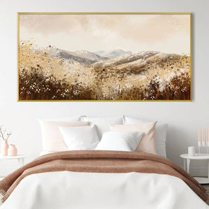 Amber Blooms Canvas Art Clock Canvas