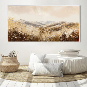 Amber Blooms Canvas Art Clock Canvas