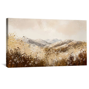 Amber Blooms Canvas Art Clock Canvas