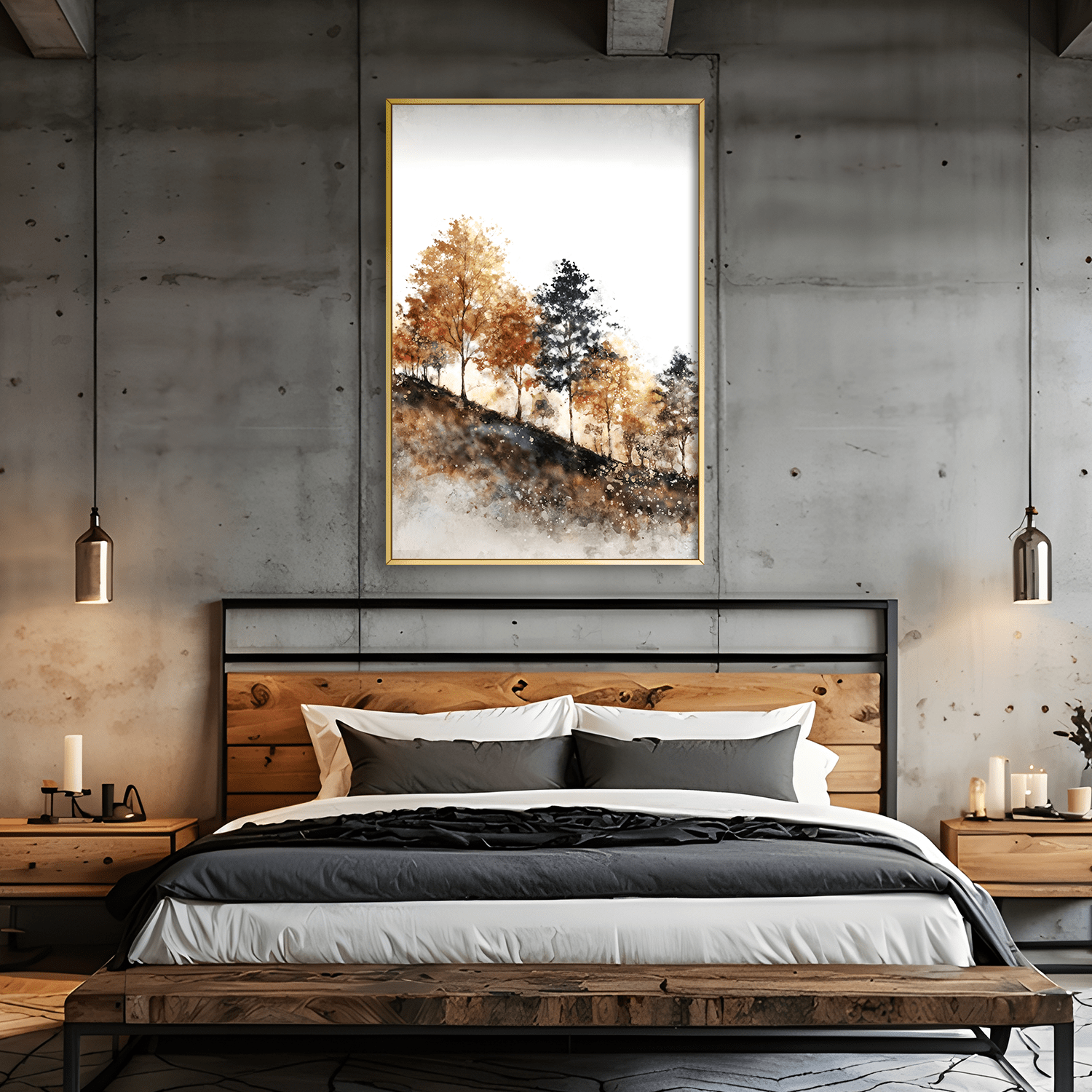 Amber Hill Canvas Art Clock Canvas