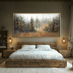 Amber Mistfall Canvas Art Clock Canvas