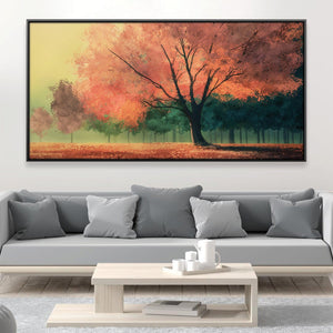 Amber Shades of Nature Canvas Art 20 x 10in / Canvas Clock Canvas