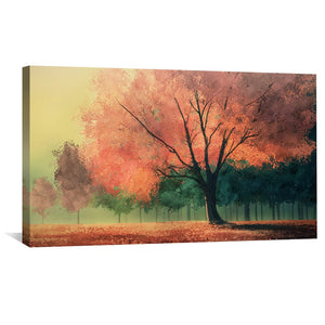 Amber Shades of Nature Canvas Art Clock Canvas