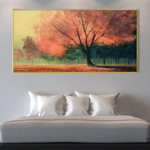 Amber Shades of Nature Canvas Art Clock Canvas
