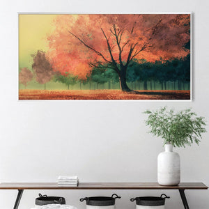 Amber Shades of Nature Canvas Art Clock Canvas
