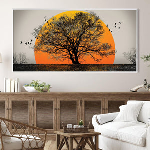 Amber Twilight Canvas Art Clock Canvas
