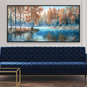 Amber Waterscape Canvas Art 20 x 10in / Canvas Clock Canvas