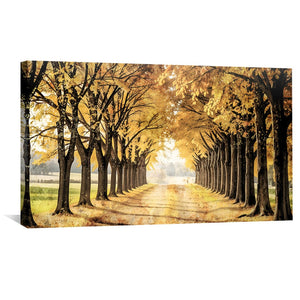 Amber Woven Path Canvas Art Clock Canvas