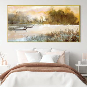 Amberlight River Canvas Art Clock Canvas