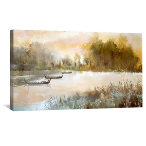 Amberlight River Canvas Art Clock Canvas