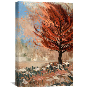 Amberwind Meadow Canvas Art Clock Canvas