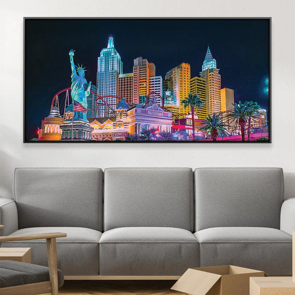 Las Vegas Nevada Skyline Art Print Las Vegas Painting Wall 