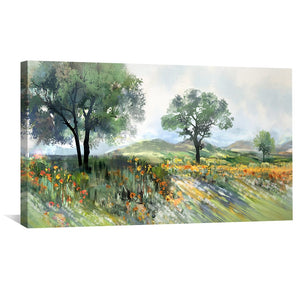 Among the Spring Hills Canvas Art Clock Canvas