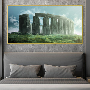 Ancient Monolith Canvas Art Clock Canvas