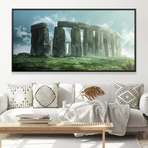 Ancient Monolith Canvas Art Clock Canvas