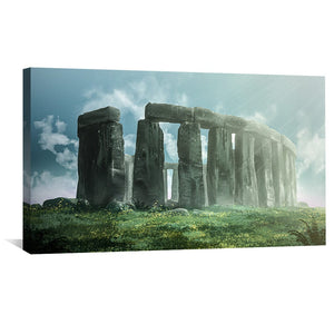 Ancient Monolith Canvas Art Clock Canvas