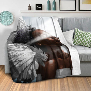 Angel Light Blanket Blanket Clock Canvas