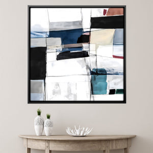 Angular Abstraction Canvas Art Clock Canvas
