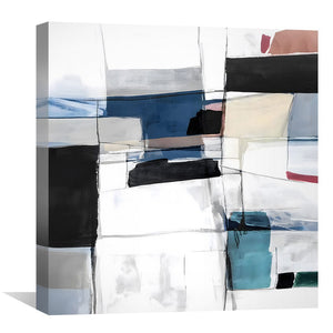 Angular Abstraction Canvas Art Clock Canvas